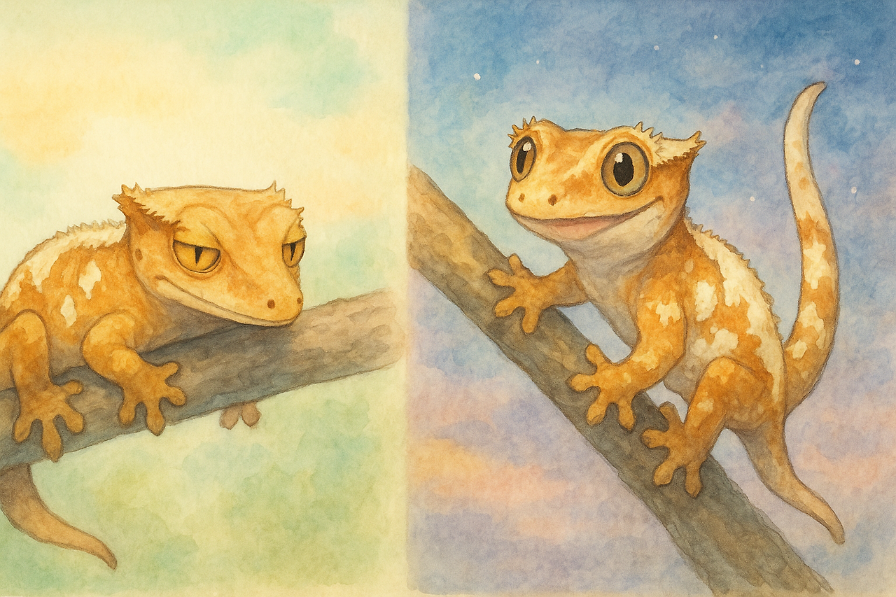 크레스티드게코의 동공 변화 눈동자.png