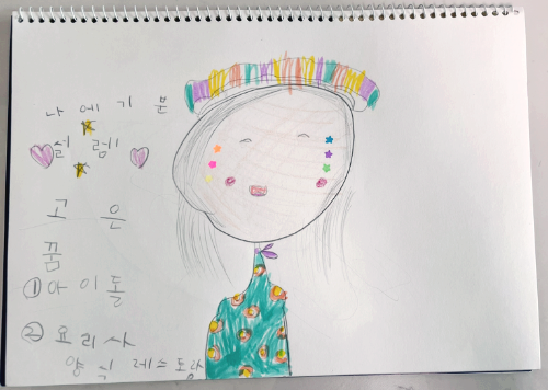 제주여행 가는 날 아이가 그린 그림.png