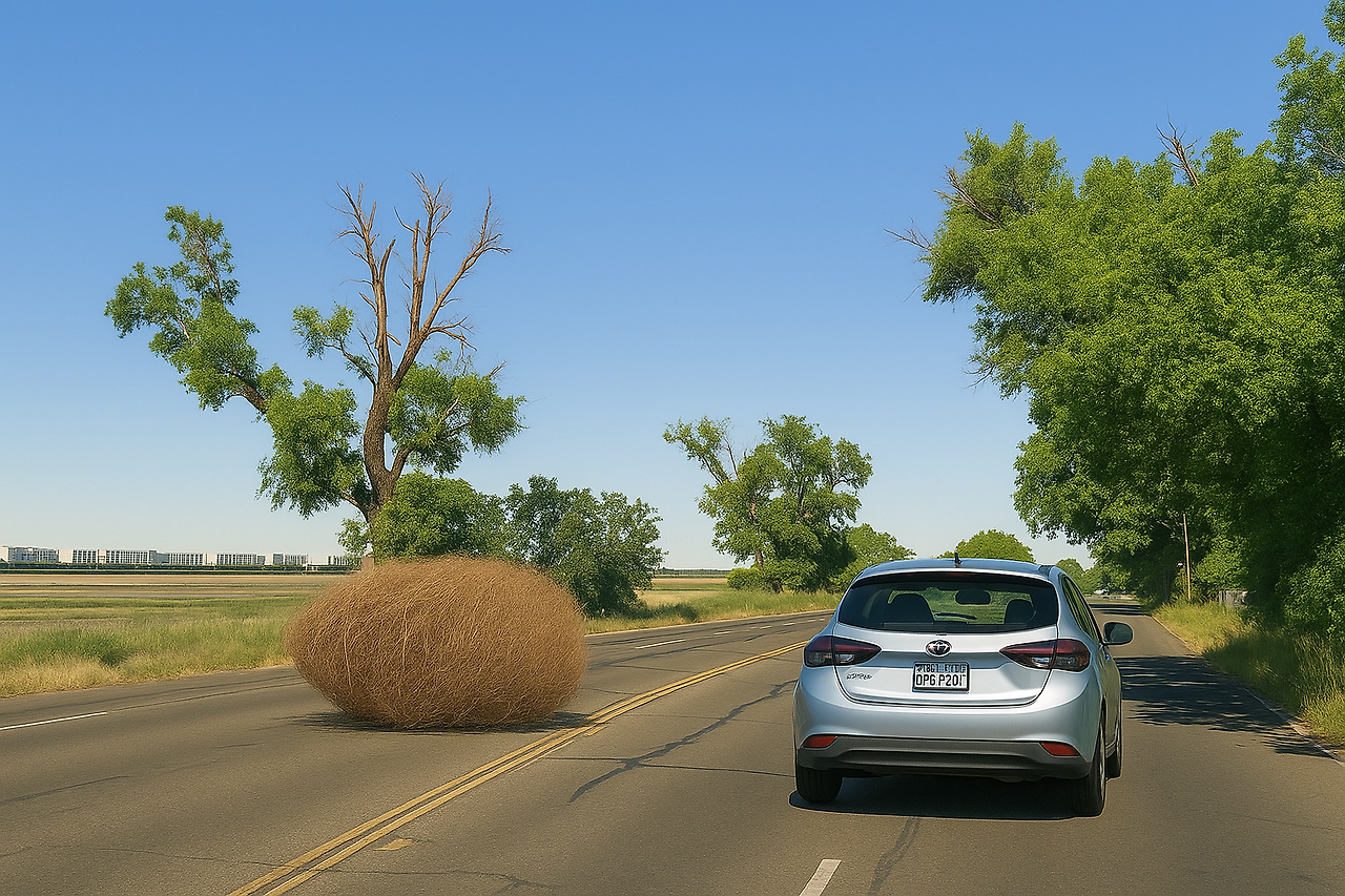 20250825_2213_Tumbleweed Crossing Street_remix_01k3gnm973f1arp61936gcrv1w.png