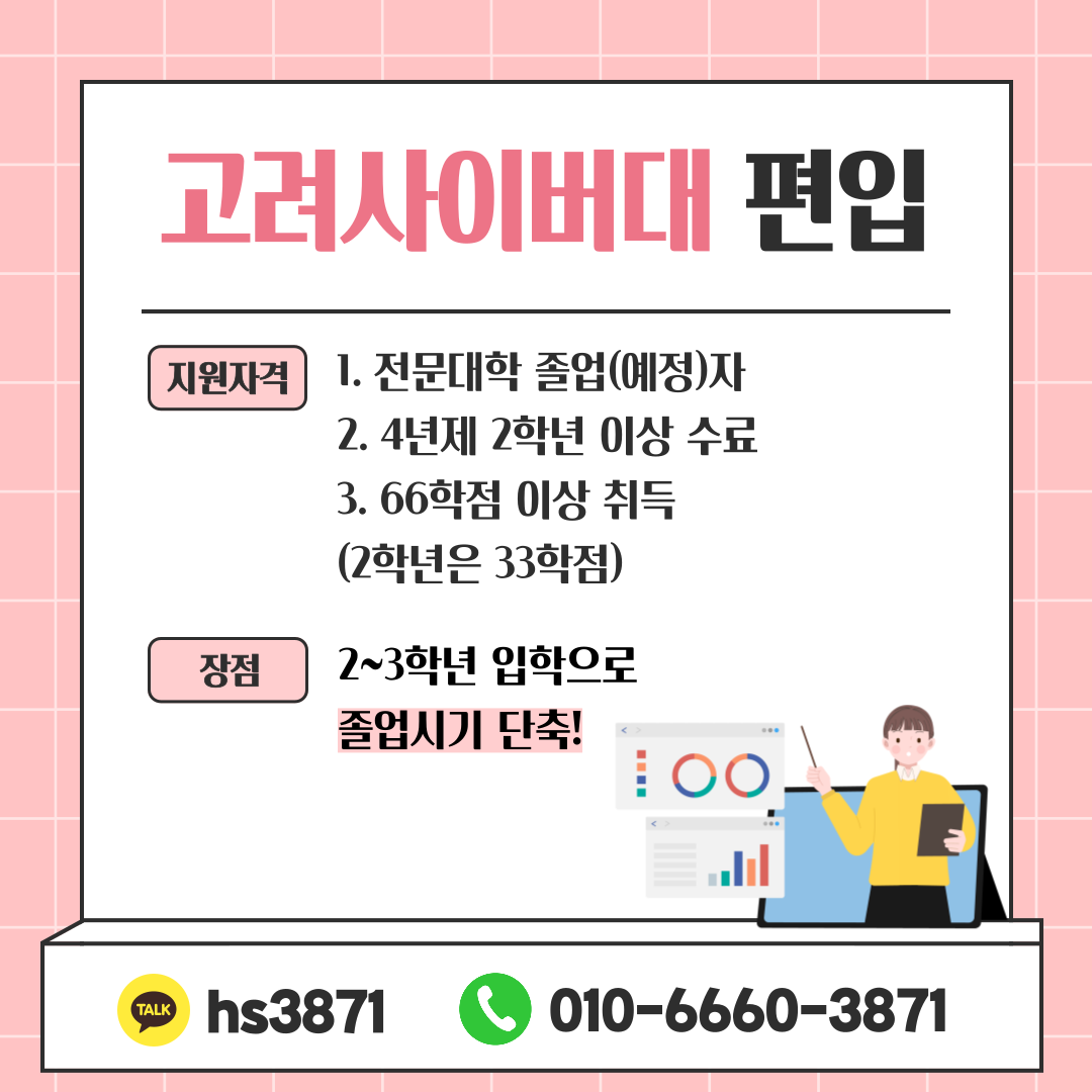 고려사이버대학교 편입 3학년으로 직장 다니며 해볼래요?