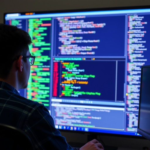 프로그래밍, 사람이 나오지 않고 컴퓨터 화면만 보여줌 -ai-generated-flamel-427841.png