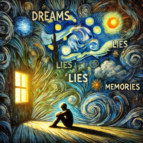 DALL·E 2024-12-16 12.40.07 - A symbolic image in the style of Vincent van Gogh representing inner turmoil, dreams, and memories. The scene features a young figure sitting alon.png