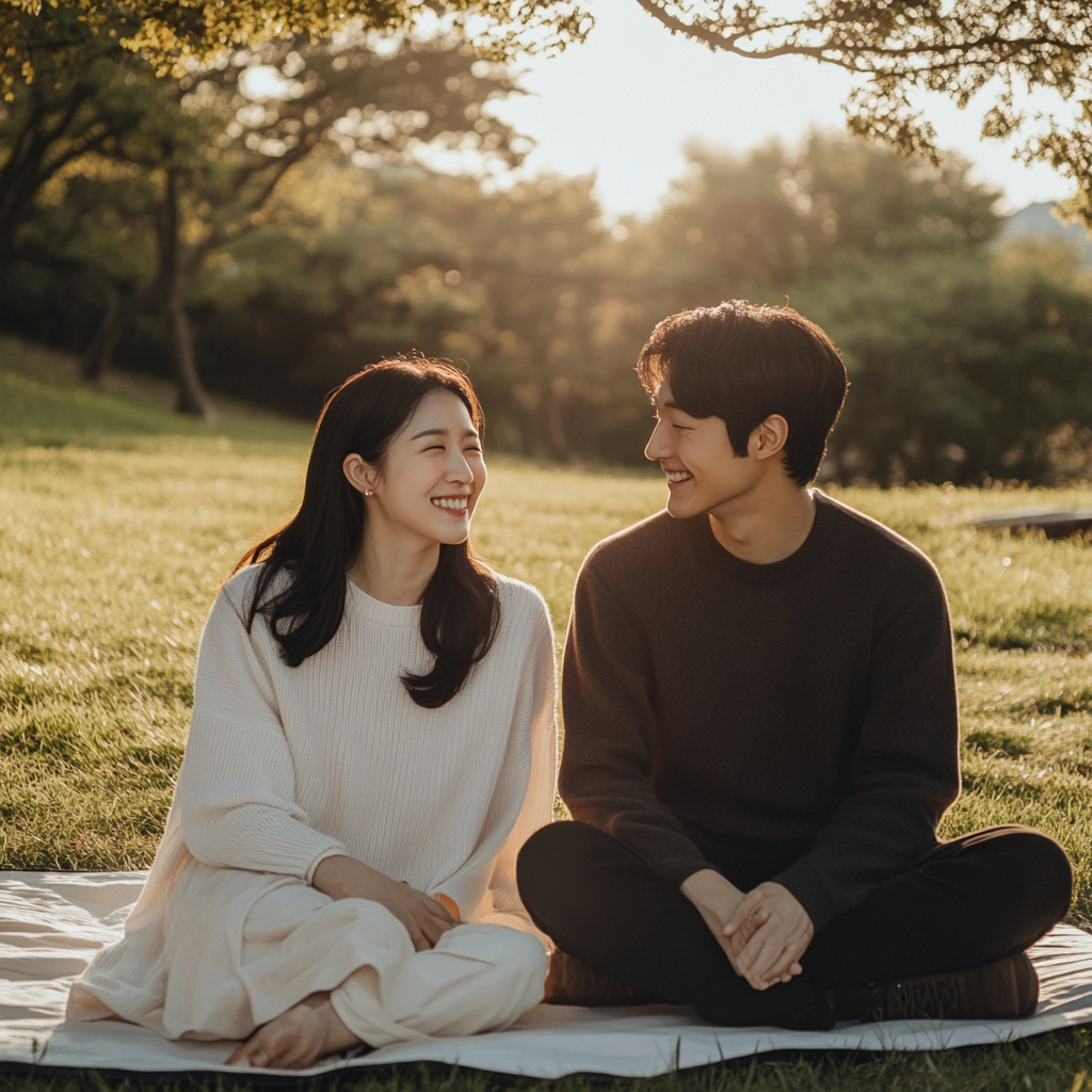 peulroing_21134_A_photograph_of_a_Korean_couple_sitting_on_a_cl_eaa49cbc-9f93-4e76-8a7f-eb2a5848daaf.png