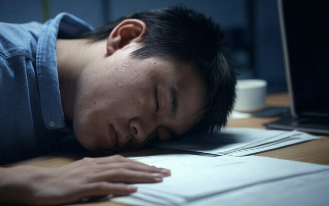 책상에 잠든 남자.png