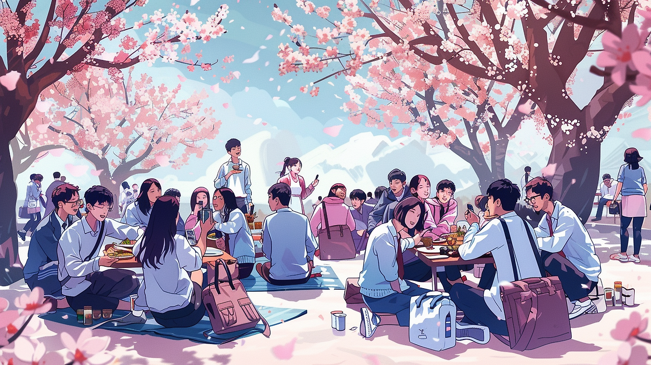 jellygom7._A_picnic_scene_of_Korean_high_school_students_in_sch_30997280-8bea-48db-b962-68184fa893e2.png