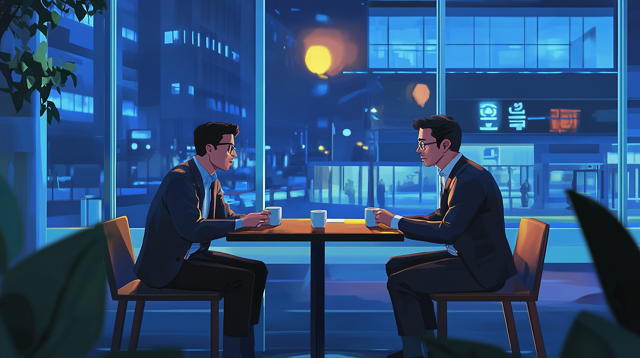valiant_avocado_87193_Evening_cafe_scene_near_Korean_hospital_cc54a2eb-3821-4bc9-9b69-2dc6a8c0a9d2_2.png