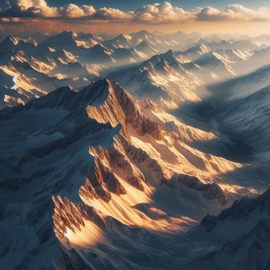 Alps snowy mountains_ high snow-covered mountain range Afternoon sunlight_ warm and soft light shining along the mountain ridge Harmony of snow and shadows_ natural patterns resembling the face of Jesus.png