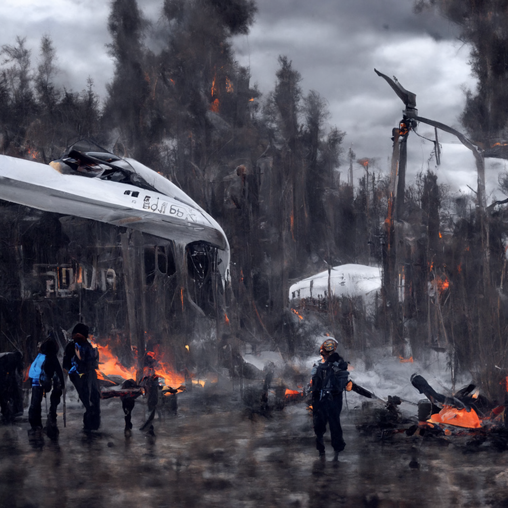 In a future where a failed climate change experiment has killed all life except for the survivors who boarded a train, James Gurney, Greg Rutkowski, Pascal Blanche, dusk, Artstation.2.png