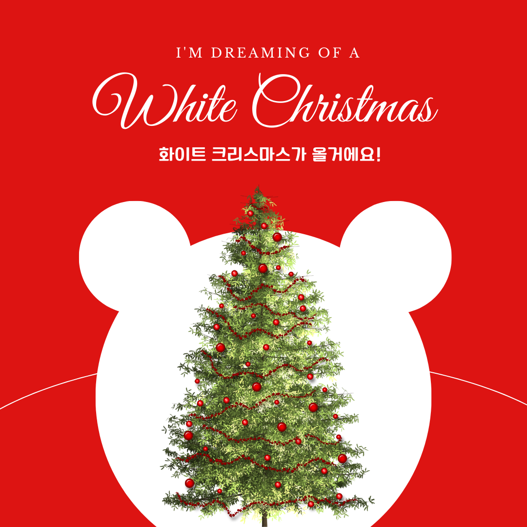빨강의 귀여운 곰돌이 모양 크리스마스 트리 인스타그램 포스트.png