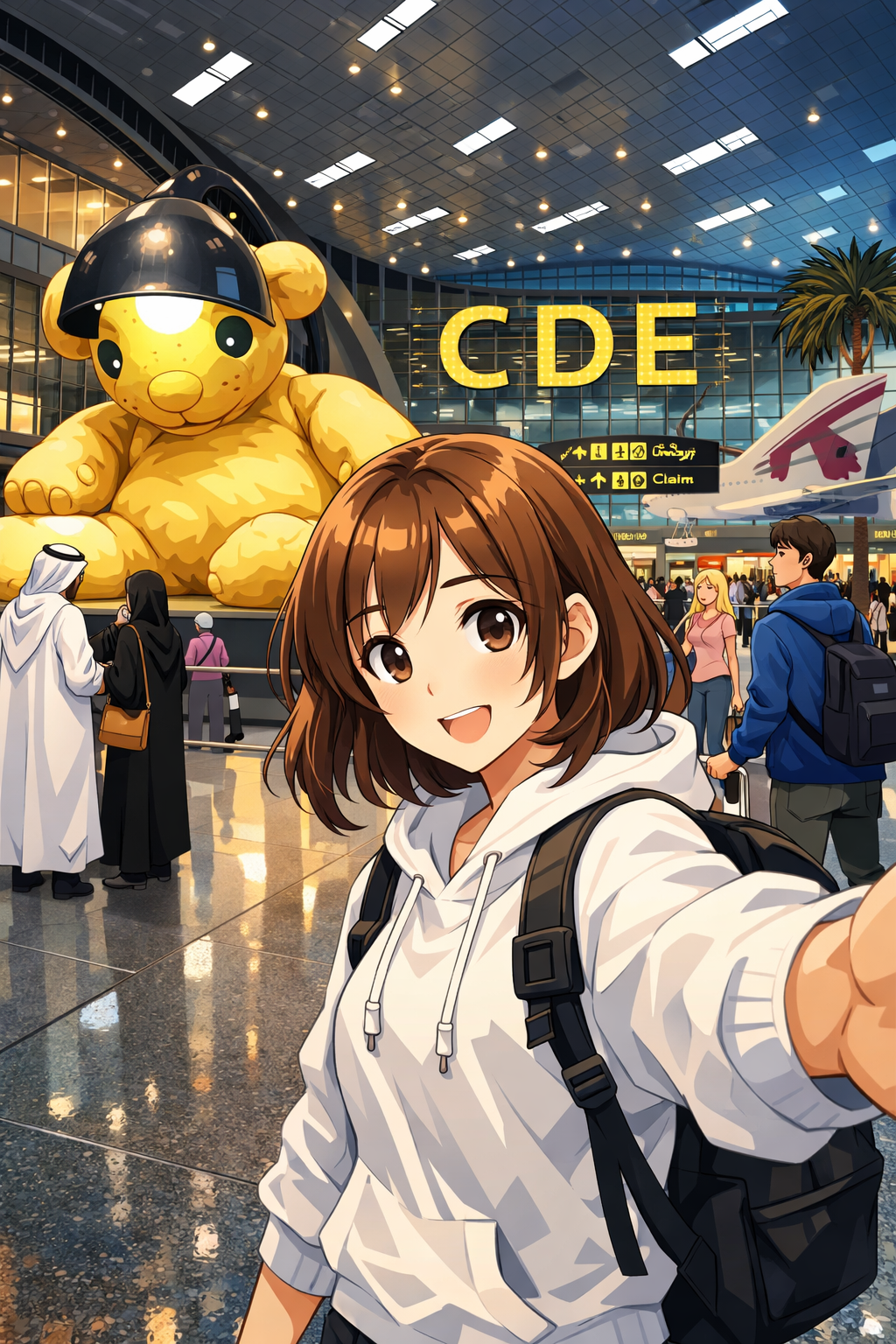 하마드 공항의 즐거운 순간.png