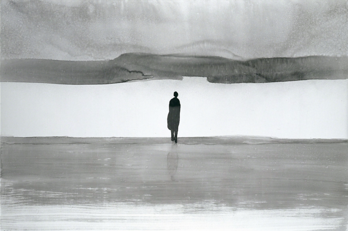 가오싱젠, 기다림, 2004, 수묵화.png
