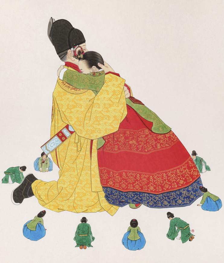 [더 트리니티] 신선미_덕혜 3_장지에 채색_95.5x79.5cm_2024.png