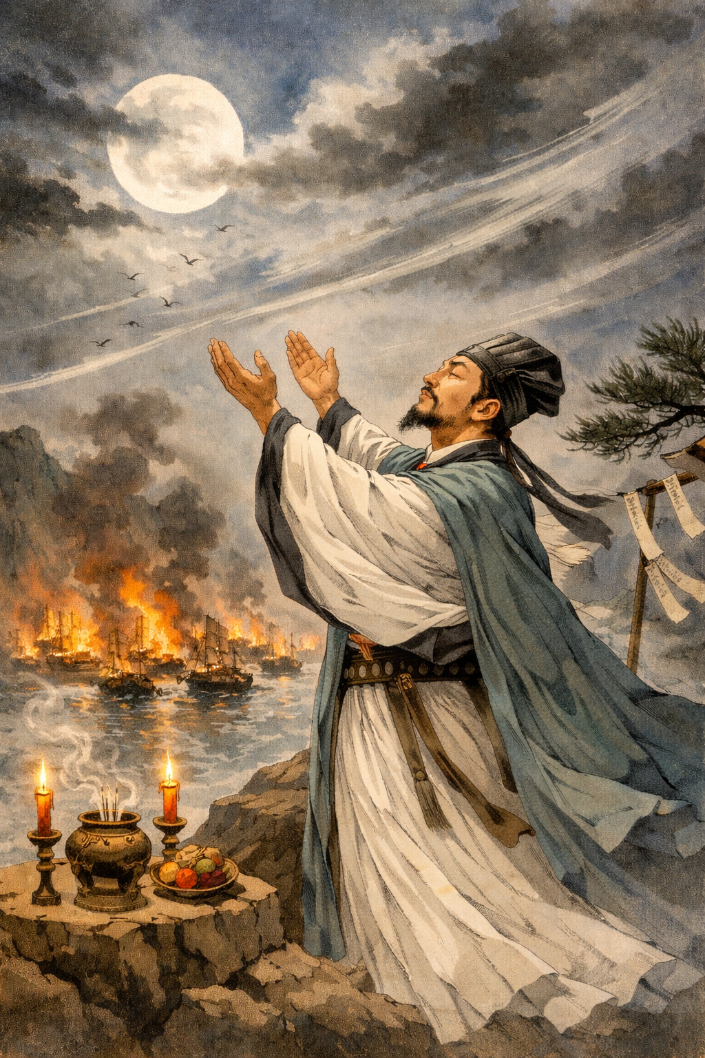 동남풍을 비는 제갈량(CHAT GPT).png