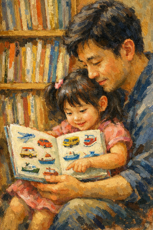 아버지와 딸의 독서 시간.png