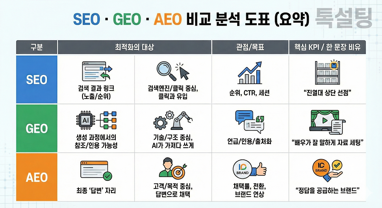 SEO, GEO, AEO_톡설팅.png
