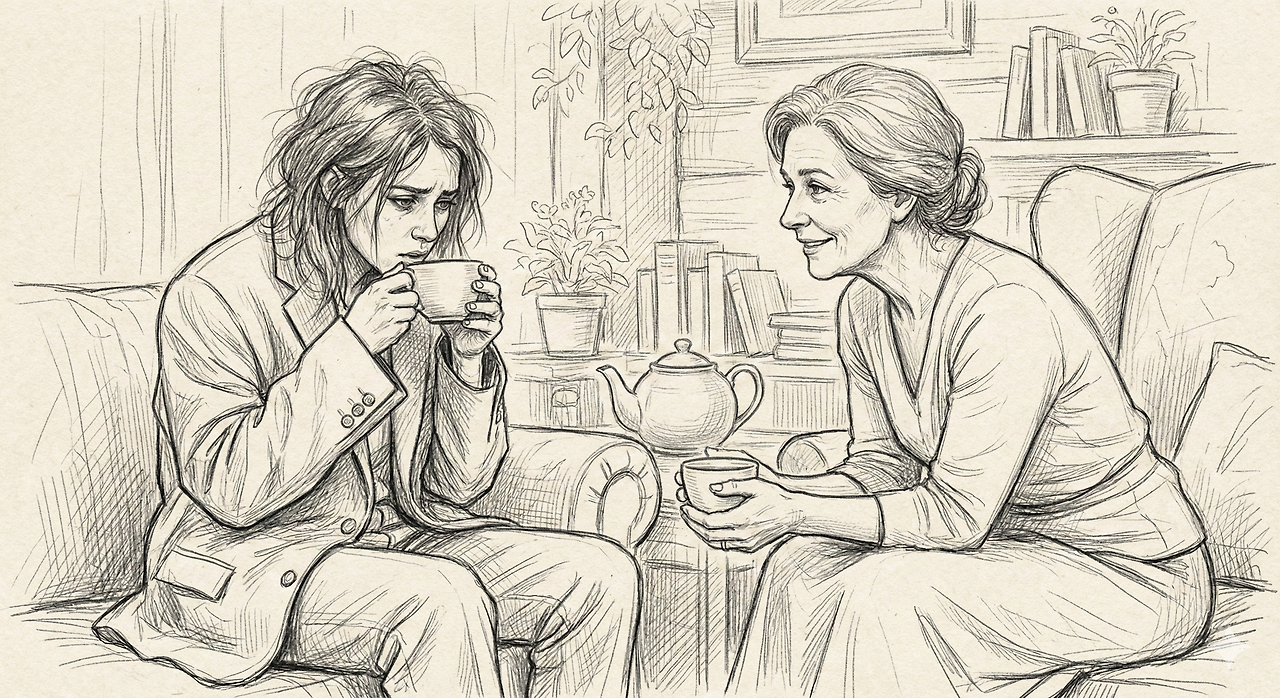 차를 나누는 여인들스케치.png