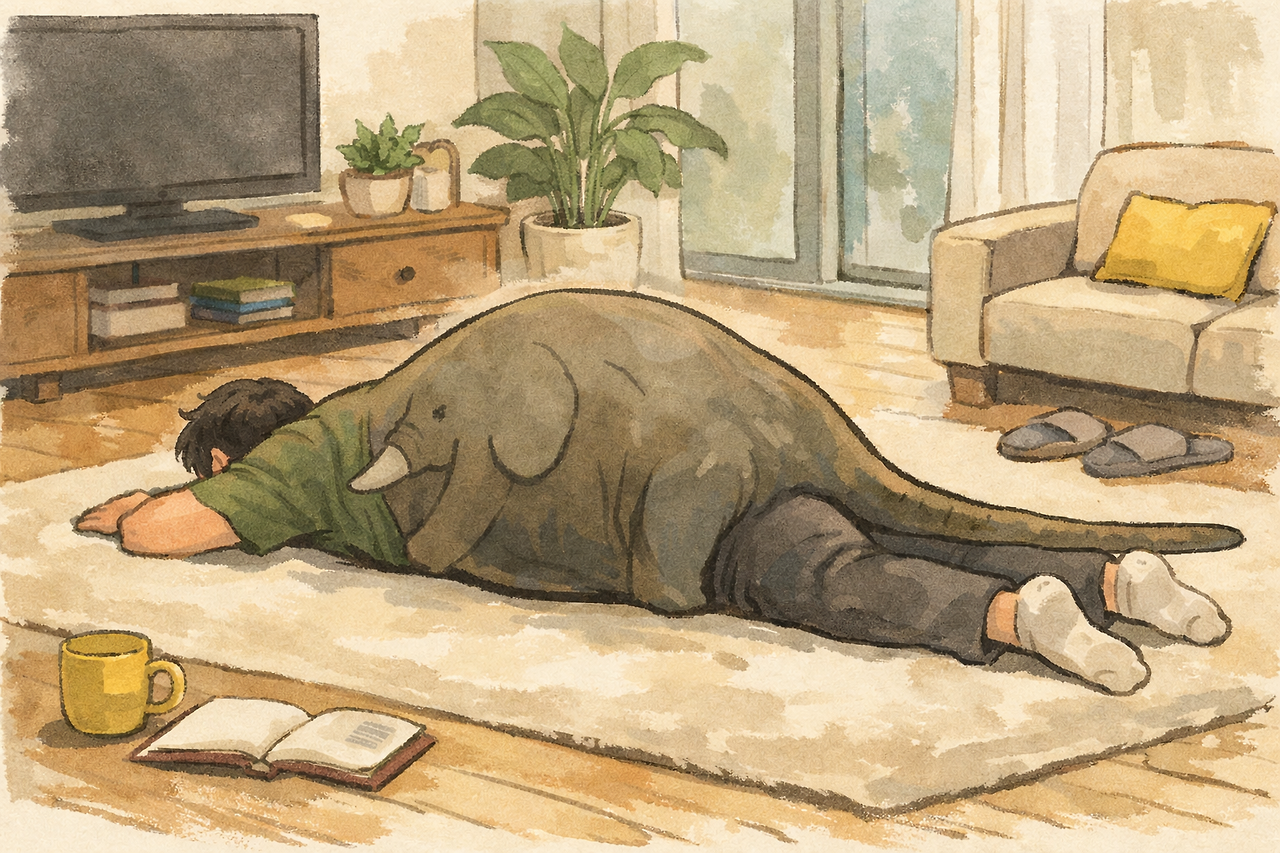 소파 옆의 침대처럼 펼쳐진 풍경.png