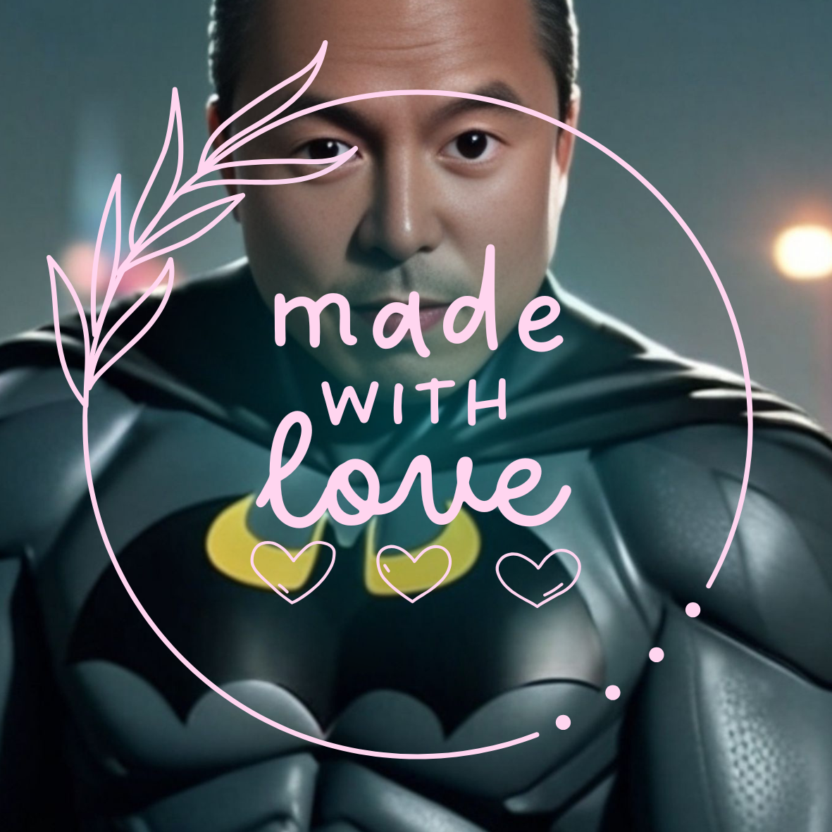 Pink Delicate Made with Love Sticker .png