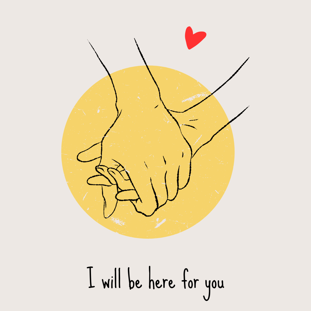 Grey and Red Motivational Quote Love Little Heart Illustrated Simple Instagram Post .png