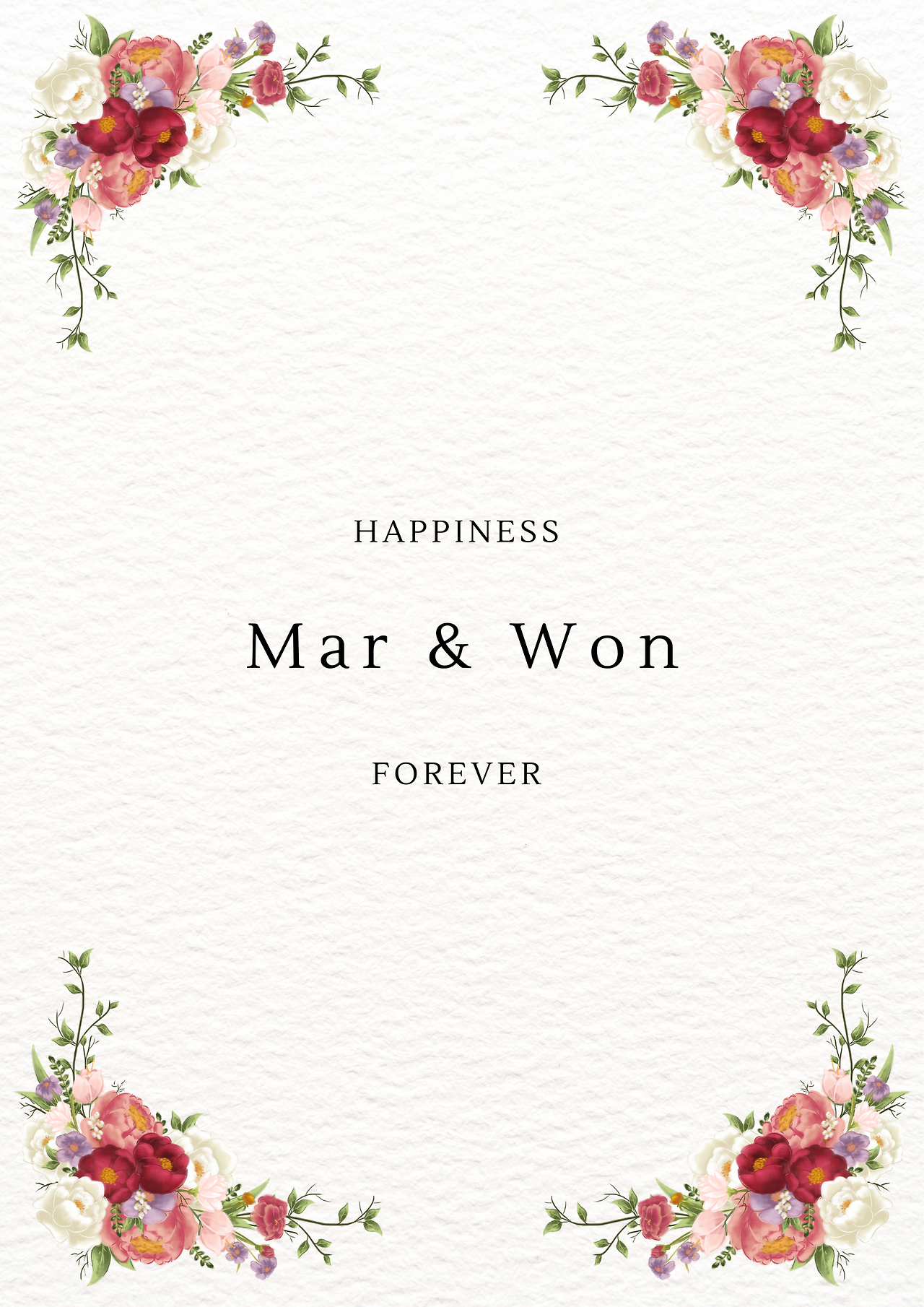 Floral Wedding Invitation Poster Green Leaves Save the date.png