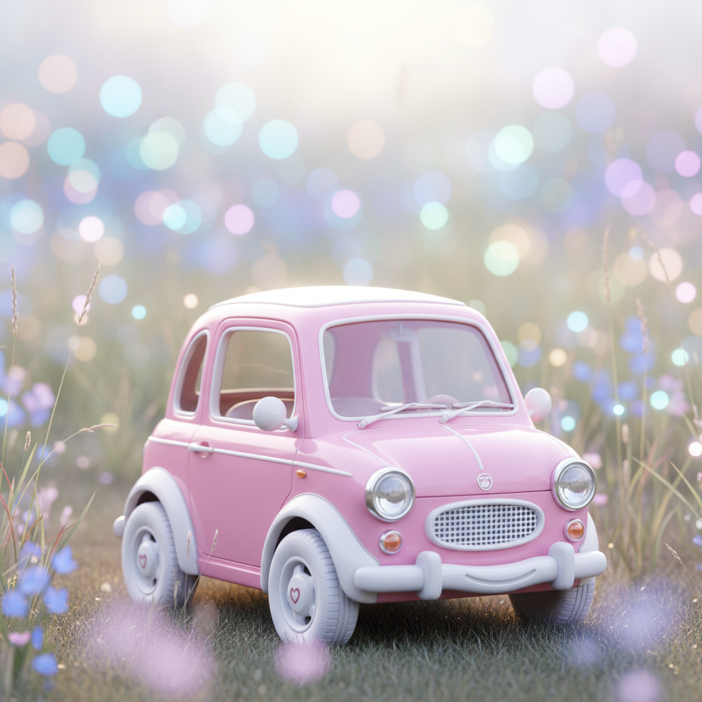 Cute Pink Car.png