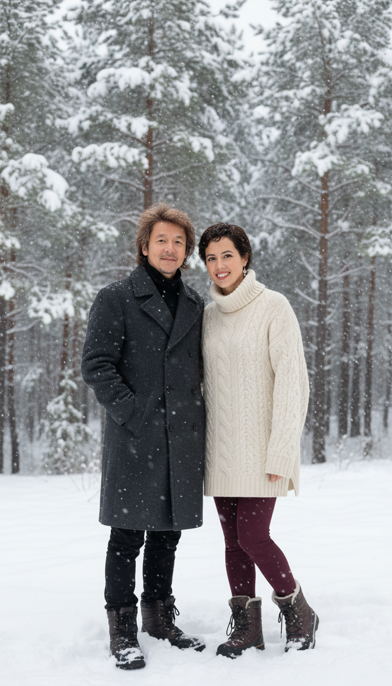 Couple in Snowy Forest.png