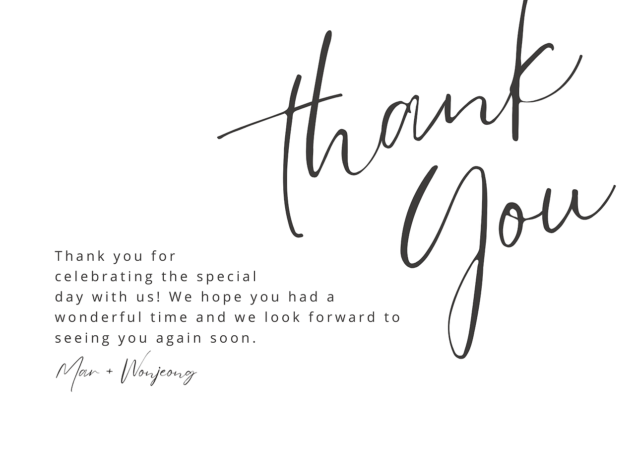 White Elegant Modern Calligraphy Wedding Thank You Card.png