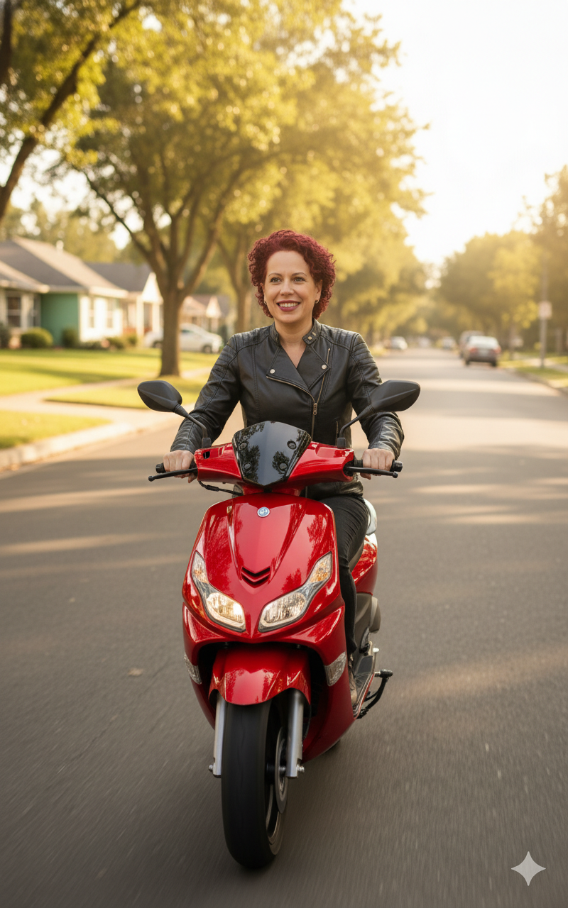 Sporty Scooter, Leather Jacket.png