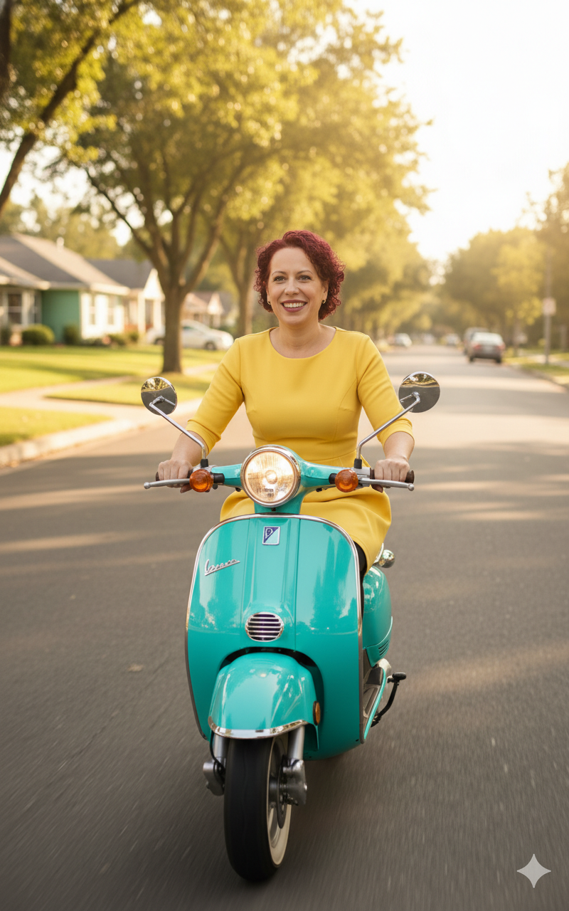 Classic Italian Scooter, Shift Dress.png