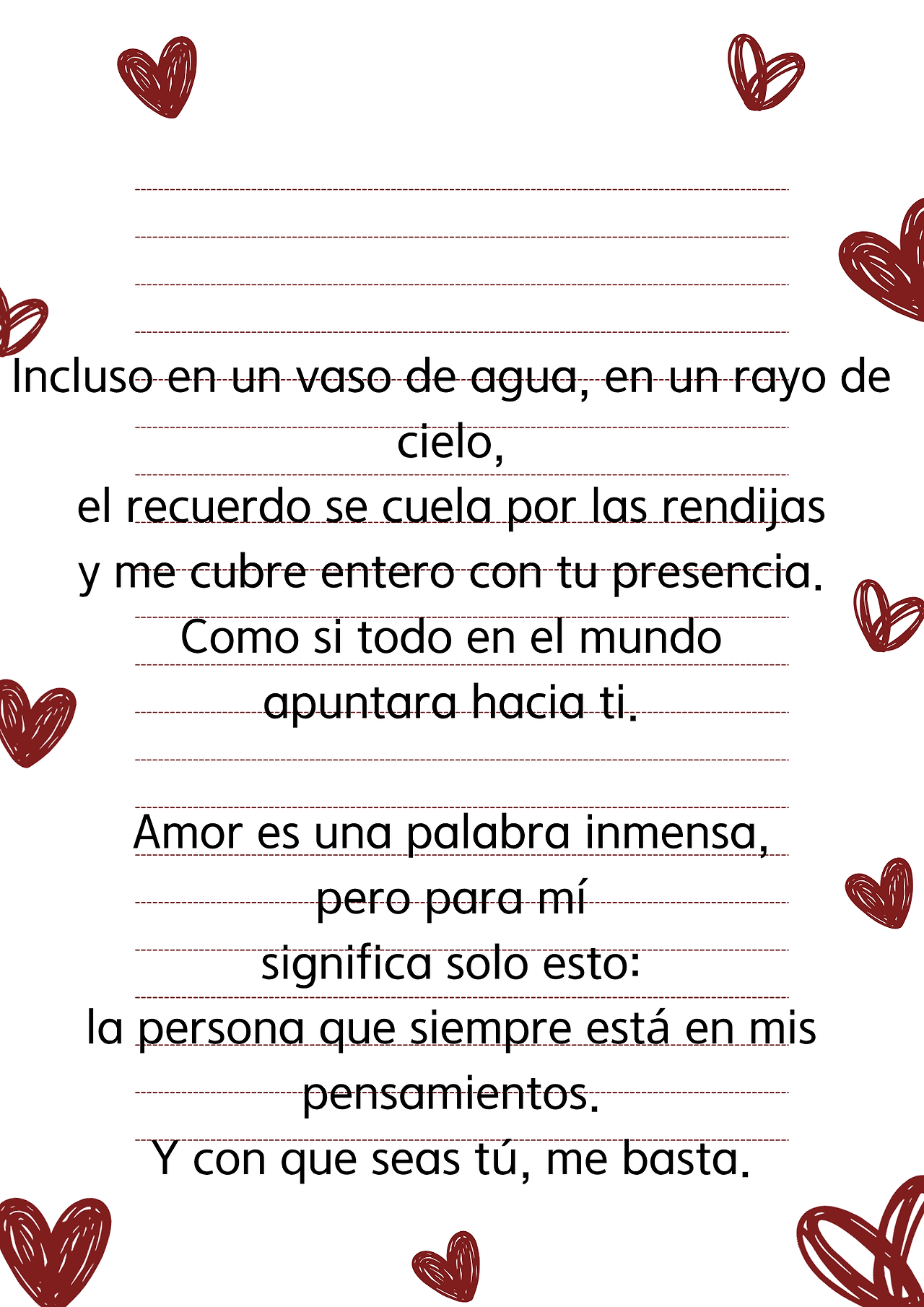 Red Heart Valentine's Day A4 Stationery Paper Document.png