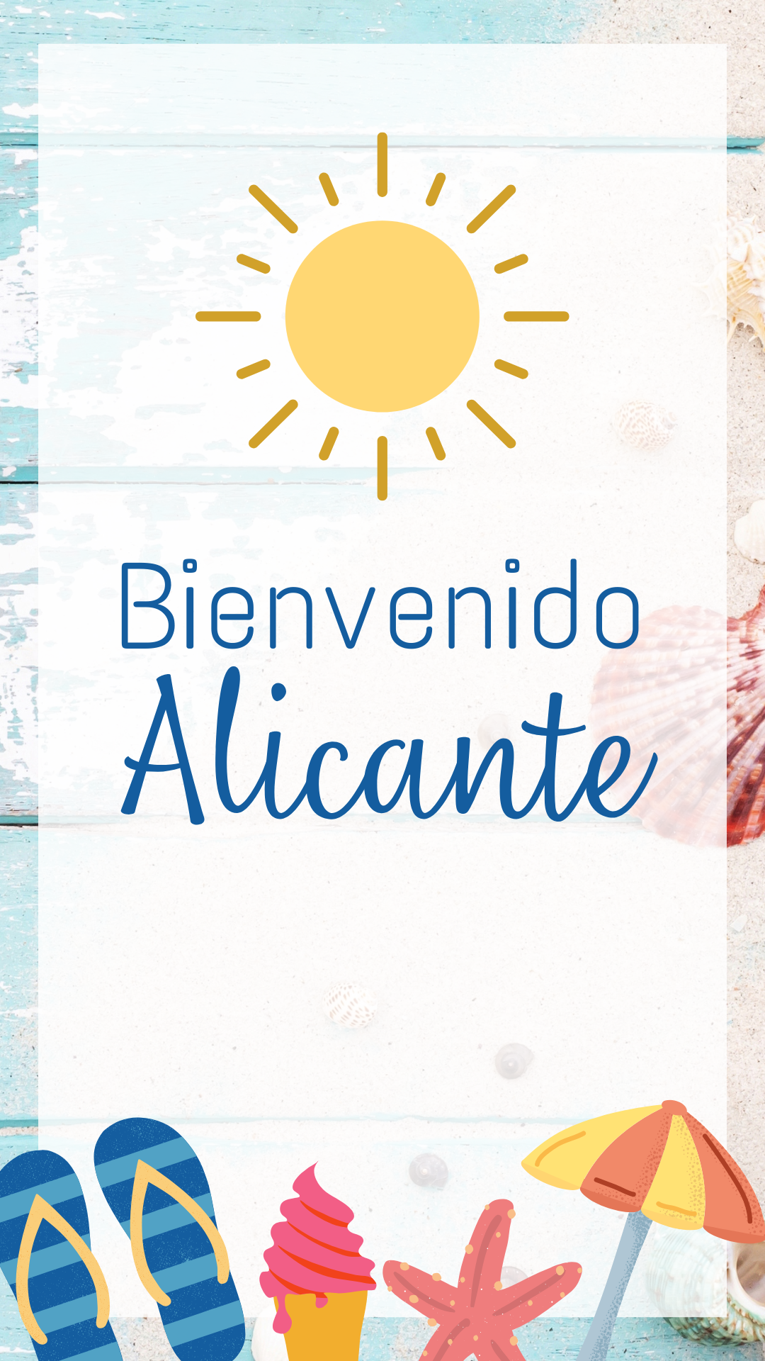 Historia Story Instagram verano veraniego bienvenido azul.png