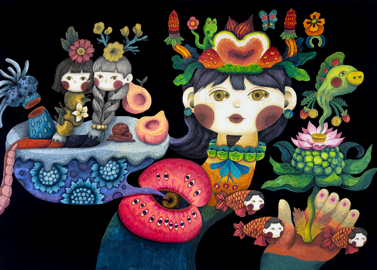 목걸림,목캔디 90.9*72.7 Mixed media 2025 .png