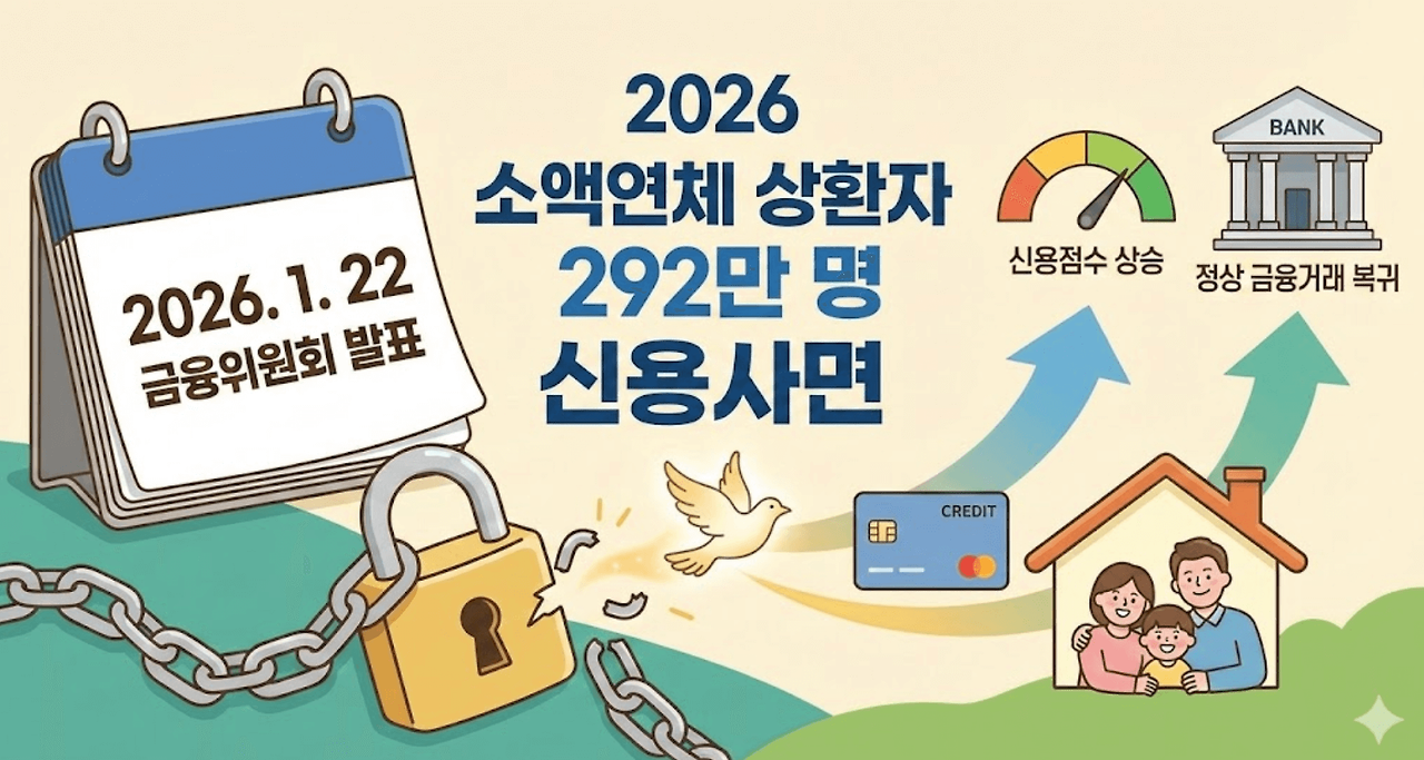 2026 소액연체 상환자 292만 명 신용사면 대상 조회 및 신용회복 신청 가이드00004.png