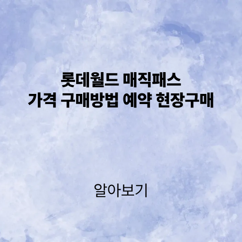 롯데월드매직패스