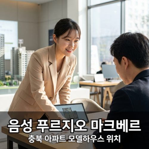 음성 마크베르 푸르지오 충북 아파트 모델하우스 위치