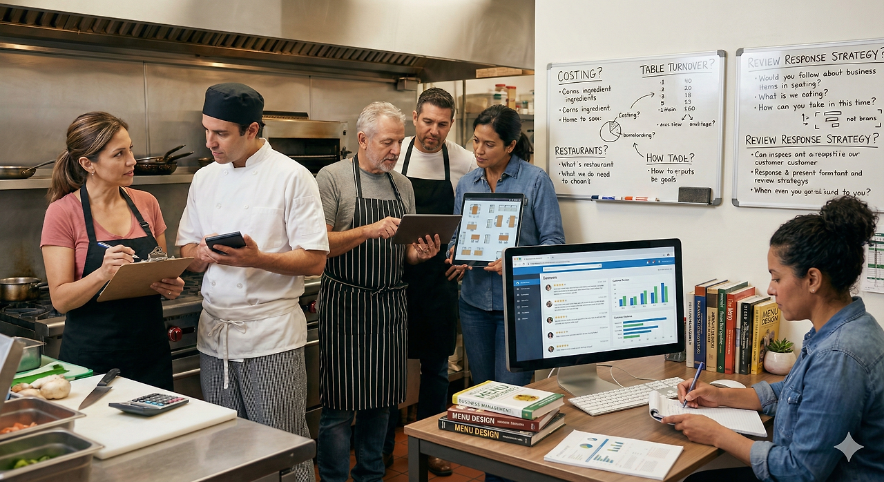 외식업 고기집 식당 창업 공부하는 사장.png