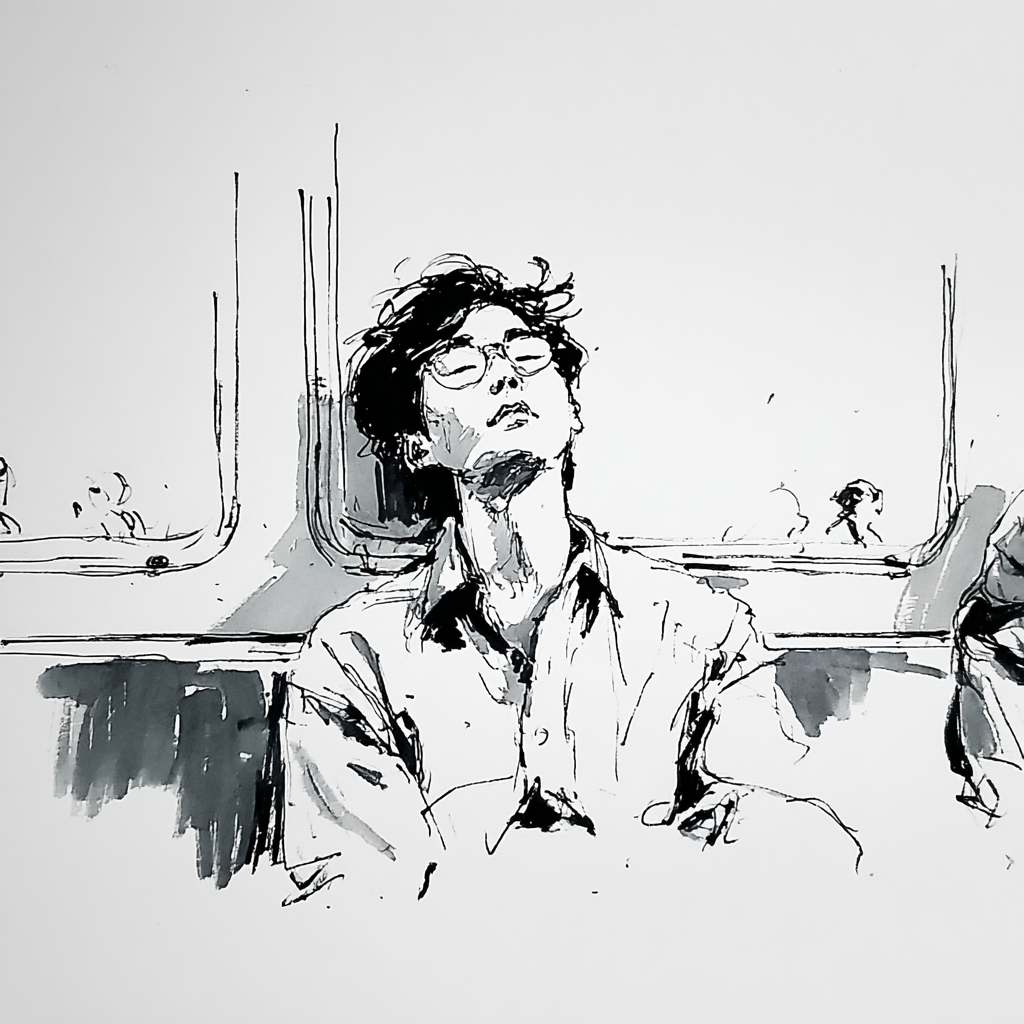 지하철 지쳐있는 사람.png