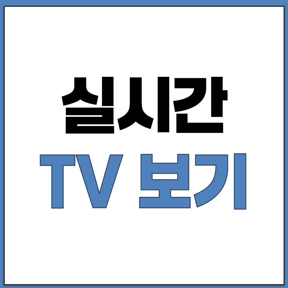 실시간 TV 보기 무료 시청 방법 카톡 채널 등록.png