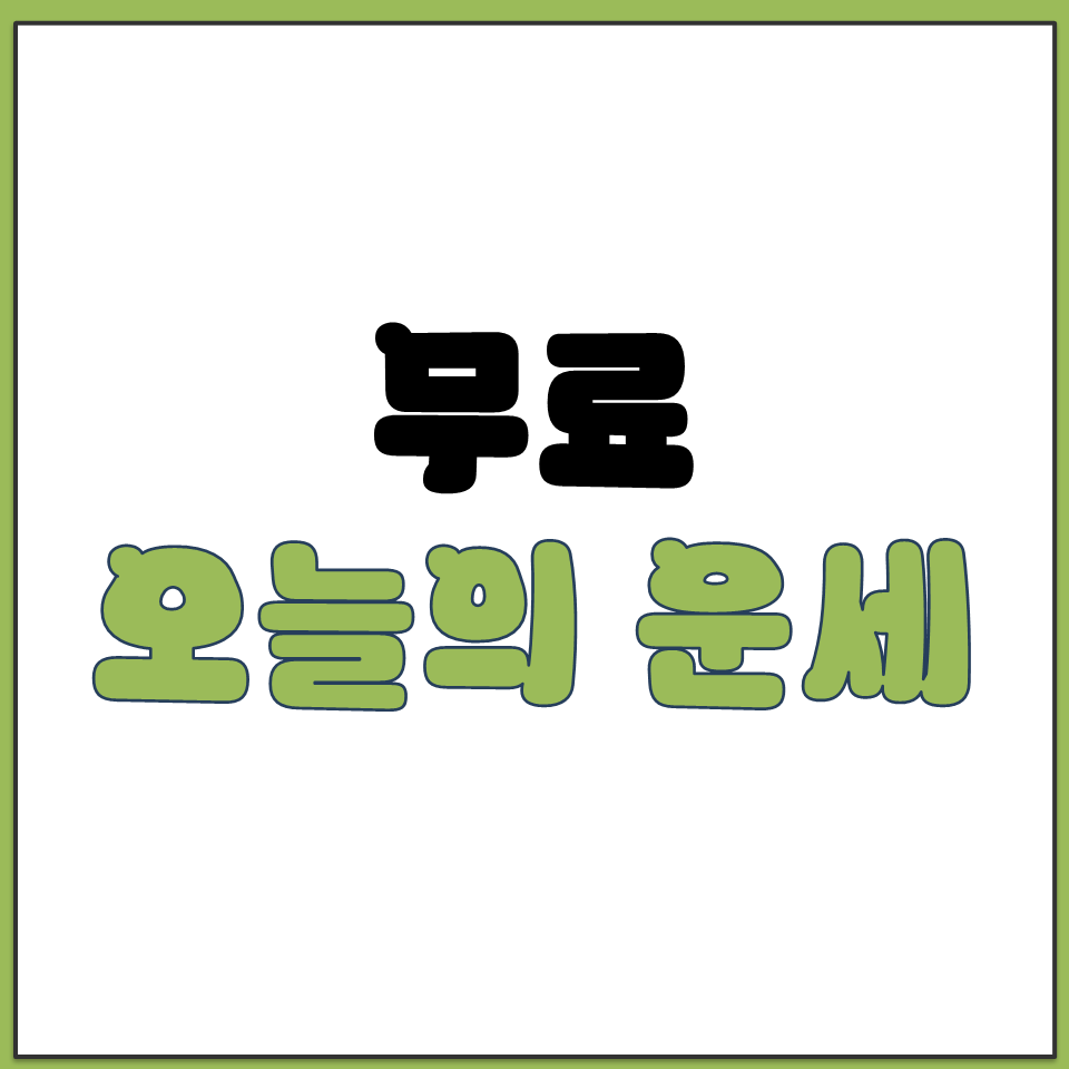 생년 월일 무료 운세 사이트에서 오늘 하루 운세 보기.png