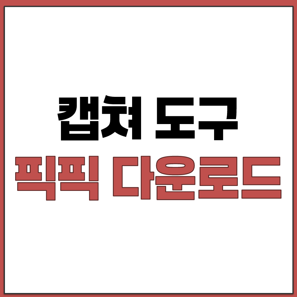 윈도우 캡쳐 도구 픽픽 무료 다운로드 설치 사용 방법.png