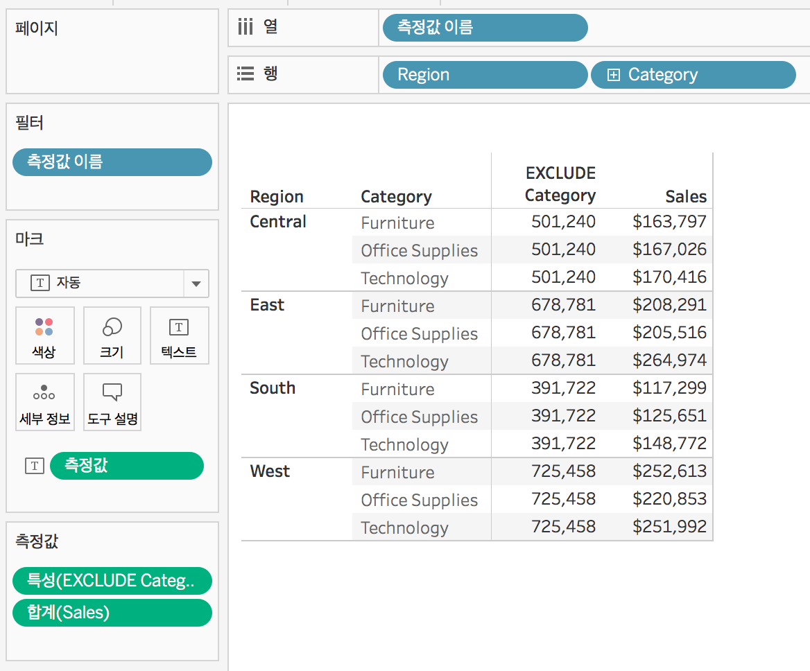 [LOD 표현식] EXCLUDE