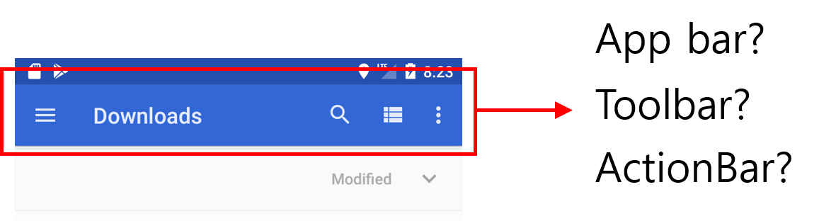 App bar