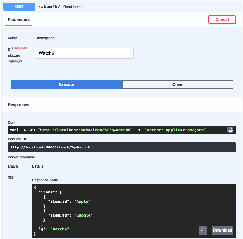 Python API: FastAPI(3)