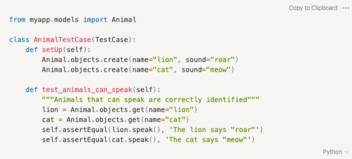 Writing and running tests