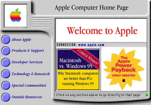 History of Apple web site