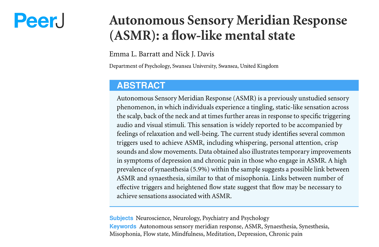 도대체 왜 ASMR에 희열을 느낄까?