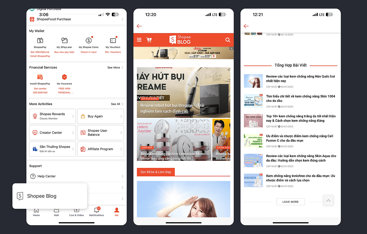 [Shopee] 베트남 vs 싱가포르 UI/UX 비교