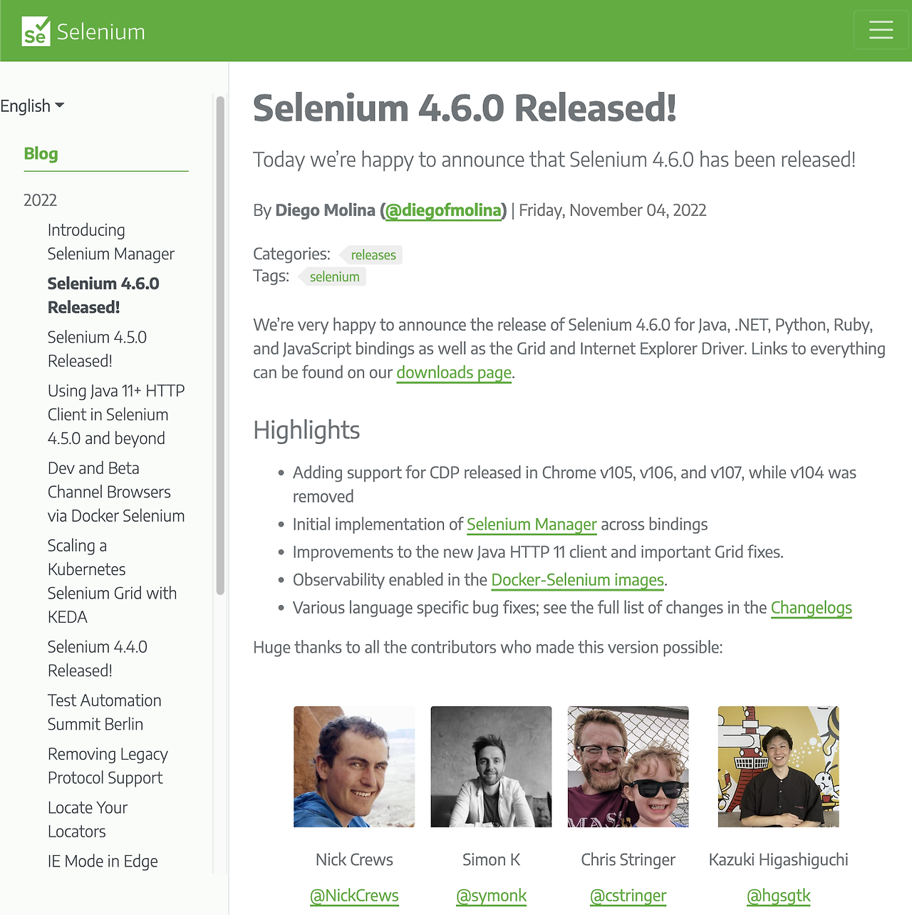 Selenium 4.6.0 Released!