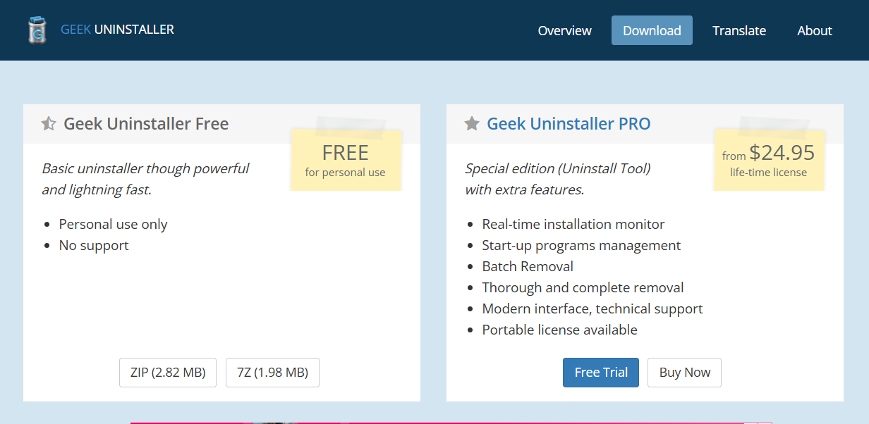 Geek Uninstaller 다운로드
