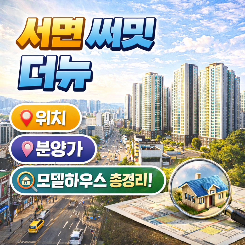서면 써밋 더뉴 모델하우스 분양가